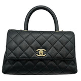 シャネル CHANEL ココハンドル XS A92990 ブラック シャンパンゴールド金具 キャビアスキン レディース ショルダーバッグ