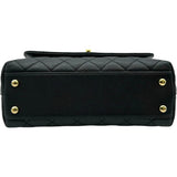 シャネル CHANEL ココハンドル XS A92990 ブラック シャンパンゴールド金具 キャビアスキン レディース ショルダーバッグ