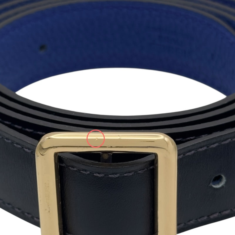 エルメス HERMES ベルト 95cm □R刻 ブルーインディゴ /ブルー