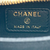 シャネル CHANEL ショルダーコインパース 32番台 ホワイト GD金具 ラム レディース ショルダーバッグ