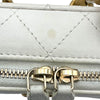 シャネル CHANEL ショルダーコインパース 32番台 ホワイト GD金具 ラム レディース ショルダーバッグ