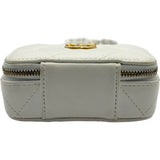 シャネル CHANEL ショルダーコインパース 32番台 ホワイト GD金具 ラム レディース ショルダーバッグ