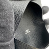エルメス HERMES カルヴィ W刻 ブラック シルバー金具 シェーブル メンズ 名刺入れ