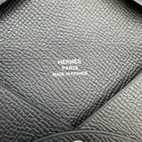 エルメス HERMES カルヴィ W刻 ブラック シルバー金具 エプソン メンズ 名刺入れ