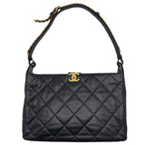 シャネル CHANEL マトラッセワンショルダー ブラック ゴールド金具 ラム レディース ショルダーバッグ