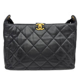 シャネル CHANEL マトラッセワンショルダー ブラック ゴールド金具 ラム レディース ショルダーバッグ