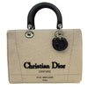 クリスチャン・ディオール Christian Dior レディディオール ラージ エトワールクルーズ2015 アイボリー シルバー金具 キャンバス/レザー レディース トートバッグ