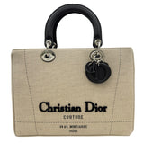 クリスチャン・ディオール Christian Dior レディディオール ラージ エトワールクルーズ2015 アイボリー シルバー金具 キャンバス/レザー レディース トートバッグ