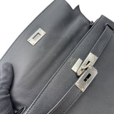 エルメス HERMES ケリー28 内縫い Z刻印 ブラック シルバー金具 エバーカラー レディース ハンドバッグ