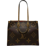ルイ・ヴィトン LOUIS VUITTON オンザゴーGM M44576 ブラウン モノグラム ジャイアント・リバース ユニセックス トートバッグ