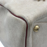 エルメス HERMES ヴィクトリア43 レッド ゴールド金具 トワル レディース ボストンバッグ