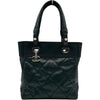 シャネル CHANEL パリビアリッツ トートPM A34208 17番台 ブラック シルバー金具 コーティングキャンバス レディース トートバッグ