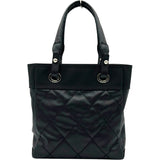シャネル CHANEL パリビアリッツ トートPM A34208 17番台 ブラック シルバー金具 コーティングキャンバス レディース トートバッグ