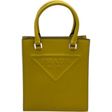 プラダ PRADA 2WAY ミニトート 1BA333 イエロー シルバー金具 レザー レディース ショルダーバッグ