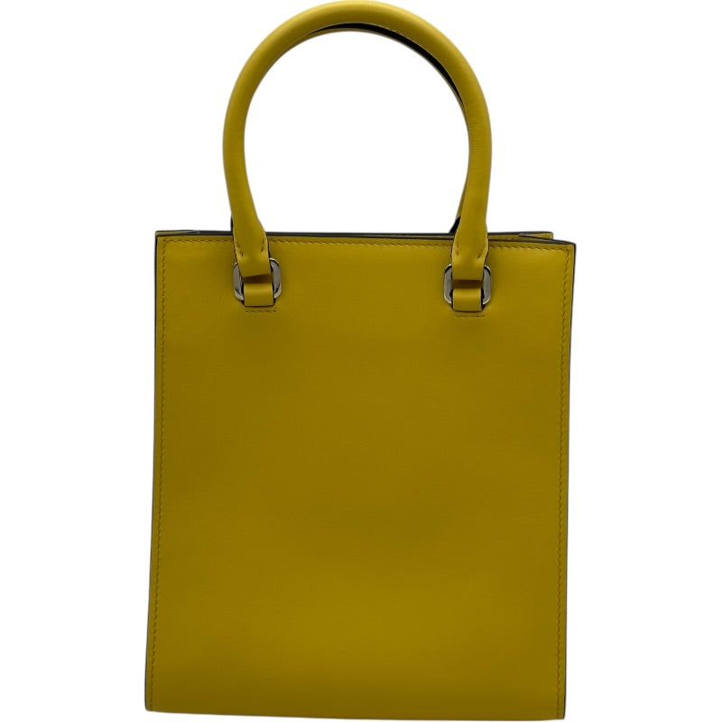 プラダ PRADA 2WAY ミニトート 1BA333 イエロー シルバー金具 レザー