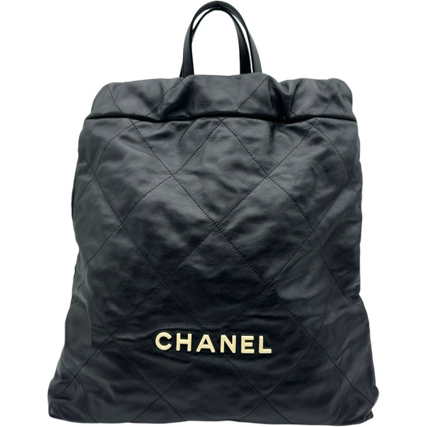 シャネル CHANEL シャネル22 ラインリュック AS3313 ブラック ゴールド