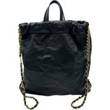 シャネル CHANEL シャネル22 ラインリュック AS3313 ブラック ゴールド金具 シャイニーカーフ レディース リュック・デイパック