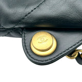 シャネル CHANEL シャネル22 ラインリュック AS3313 ブラック ゴールド金具 シャイニーカーフ レディース リュック・デイパック