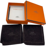 エルメス HERMES アミュレット デュオ ブラウン ゴールド金具 バッファローホーン/パーマブラス レディース ピアス