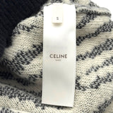 セリーヌ CELINE ゼブラ柄クロップドニットセーター 2A414002E ブラック ウール レディース セーター