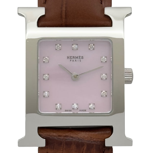エルメス HERMES Hウォッチ ピンクシェル HH1210 ピンクシェル