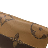 ルイ・ヴィトン LOUIS VUITTON オンザゴー MM M45321 ブラウン モノグラム ジャイアント・リバース レディース トートバッグ