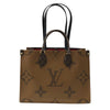 ルイ・ヴィトン LOUIS VUITTON オンザゴー MM M45321 ブラウン モノグラム ジャイアント・リバース レディース トートバッグ