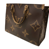 ルイ・ヴィトン LOUIS VUITTON オンザゴー MM M45321 ブラウン モノグラム ジャイアント・リバース レディース トートバッグ