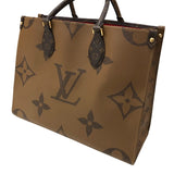 ルイ・ヴィトン LOUIS VUITTON オンザゴー MM M45321 ブラウン モノグラム ジャイアント・リバース レディース トートバッグ
