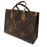ルイ・ヴィトン LOUIS VUITTON オンザゴー MM M45321 ブラウン モノグラム ジャイアント・リバース レディース トートバッグ