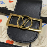 ルイ・ヴィトン LOUIS VUITTON ドーフィーヌMM M57463 ホワイト ゴールド金具 モノグラム・ゲーム・オン レディース ショルダーバッグ