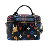 ルイ・ヴィトン LOUIS VUITTON ヴァニティPM M57482 ブラック モノグラム・ゲーム・オン レディース ハンドバッグ ショルダーバッグ