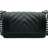 シャネル CHANEL ボーイ シャネル25 Vステッチ A67085 2番台 ブラック シルバー金具 カーフスキン レディース ショルダーバッグ