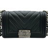 シャネル CHANEL ボーイ シャネル25 Vステッチ A67085 2番台 ブラック シルバー金具 カーフスキン レディース ショルダーバッグ