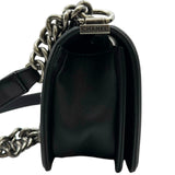 シャネル CHANEL ボーイ シャネル25 Vステッチ A67085 2番台 ブラック シルバー金具 カーフスキン レディース ショルダーバッグ