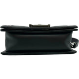 シャネル CHANEL ボーイ シャネル25 Vステッチ A67085 2番台 ブラック シルバー金具 カーフスキン レディース ショルダーバッグ