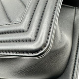 シャネル CHANEL ボーイ シャネル25 Vステッチ A67085 2番台 ブラック シルバー金具 カーフスキン レディース ショルダーバッグ