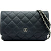 シャネル CHANEL マトラッセチェーンウォレット A33814 25番台 ブラック シルバー金具 キャビアスキン レディース ショルダーバッグ