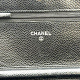 シャネル CHANEL マトラッセチェーンウォレット A33814 25番台 ブラック シルバー金具 キャビアスキン レディース ショルダーバッグ
