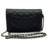 シャネル CHANEL マトラッセチェーンウォレット A33814 25番台 ブラック シルバー金具 キャビアスキン レディース ショルダーバッグ
