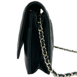 シャネル CHANEL マトラッセチェーンウォレット A33814 25番台 ブラック シルバー金具 キャビアスキン レディース ショルダーバッグ