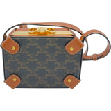 セリーヌ CELINE ボックスショルダーバッグ タン トリオンフキャンバス レディース ショルダーバッグ