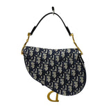 クリスチャン・ディオール Christian Dior サドルバッグ ミニ M0456 ネイビー オブリークジャガード レディース ハンドバッグ