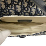 クリスチャン・ディオール Christian Dior サドルバッグ ミニ M0456 ネイビー オブリークジャガード レディース ハンドバッグ