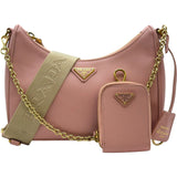 プラダ PRADA Re-Edition 2005 ショルダーバッグ 1BH204 ピンク ゴールド金具 サフィアーノレザー レディース ショルダーバッグ