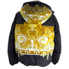 ヴェルサーチ VERSACE バロック総柄リバーシブルダウンジャケット 1012270 ブラック ナイロン メンズ ダウンジャケット