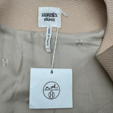 エルメス HERMES アイレットディアスキンレザーコート 2E1108D0 ベージュ レザー レディース その他アウター