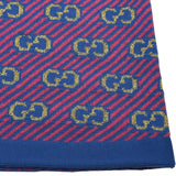 グッチ GUCCI GG総柄ニットスカート 574224 ブルー ウール レディース スカート