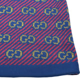 グッチ GUCCI GG総柄ニットスカート 574224 ブルー ウール レディース スカート