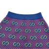 グッチ GUCCI GG総柄ニットスカート 574224 ブルー ウール レディース スカート